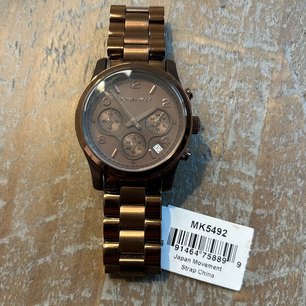 MK Brown Runway Watch